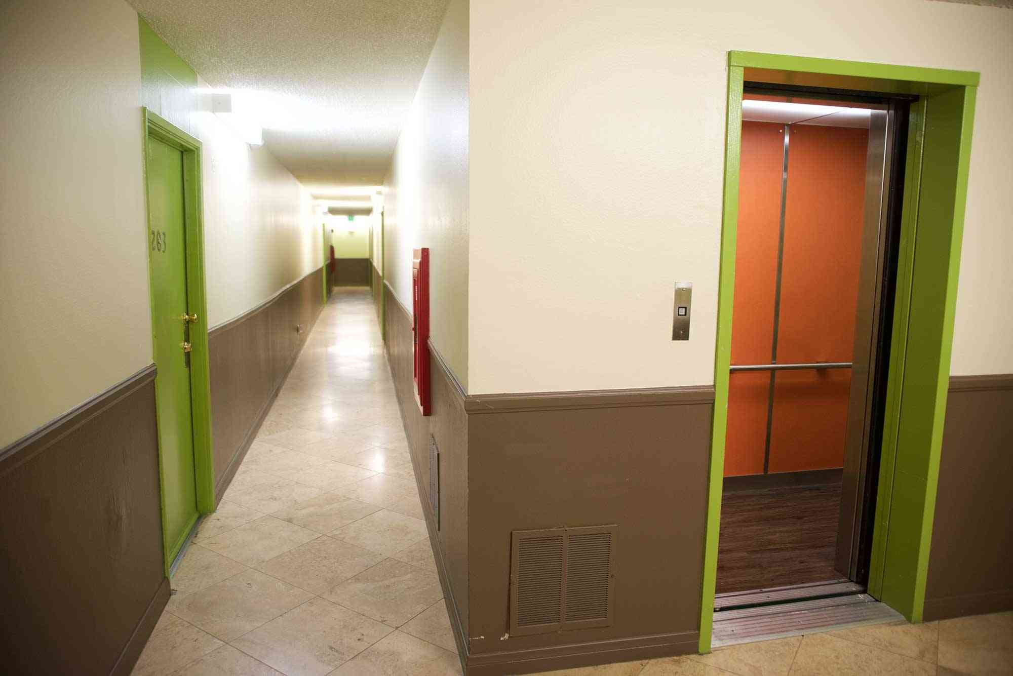 lime on 4th apartments apartment complex hallway and elevator access
