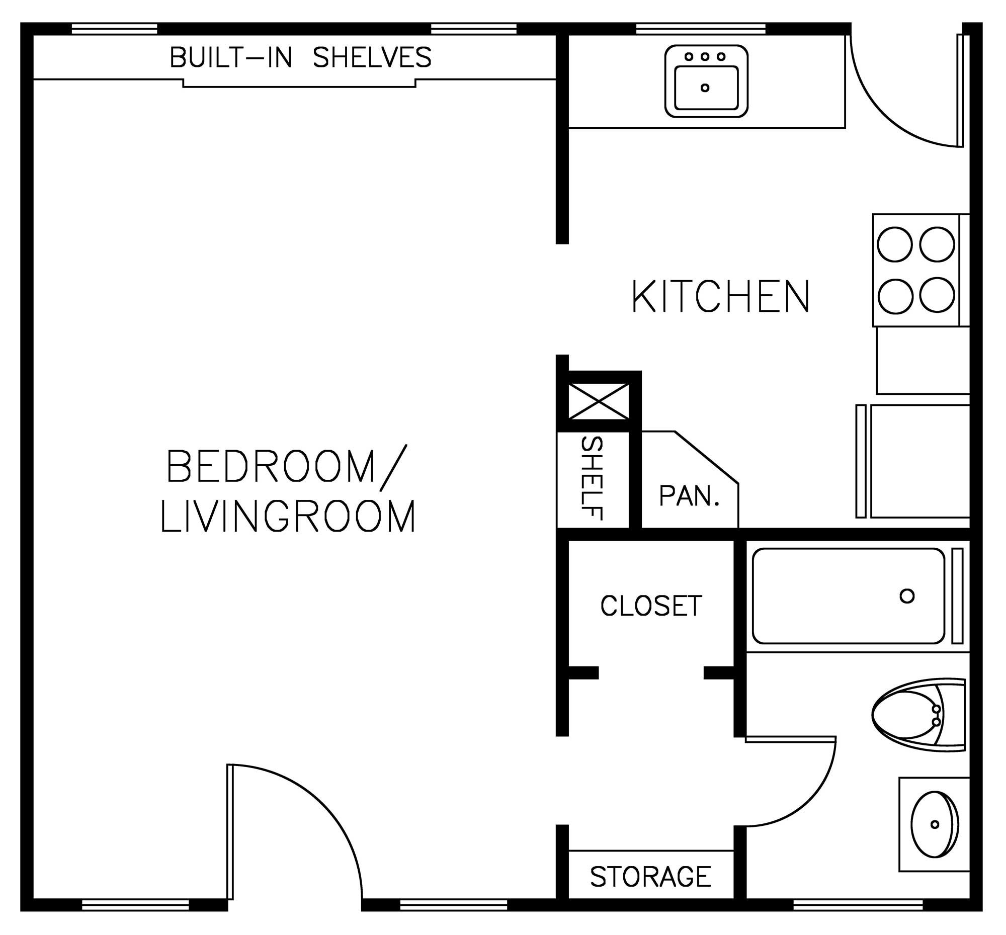 SeaGlass Studio Floorplan