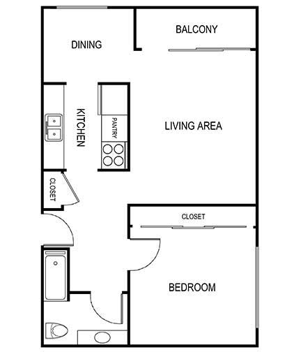 1 bedroom floor plan layout 1