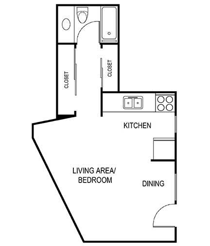 Studio floor plan layout 1