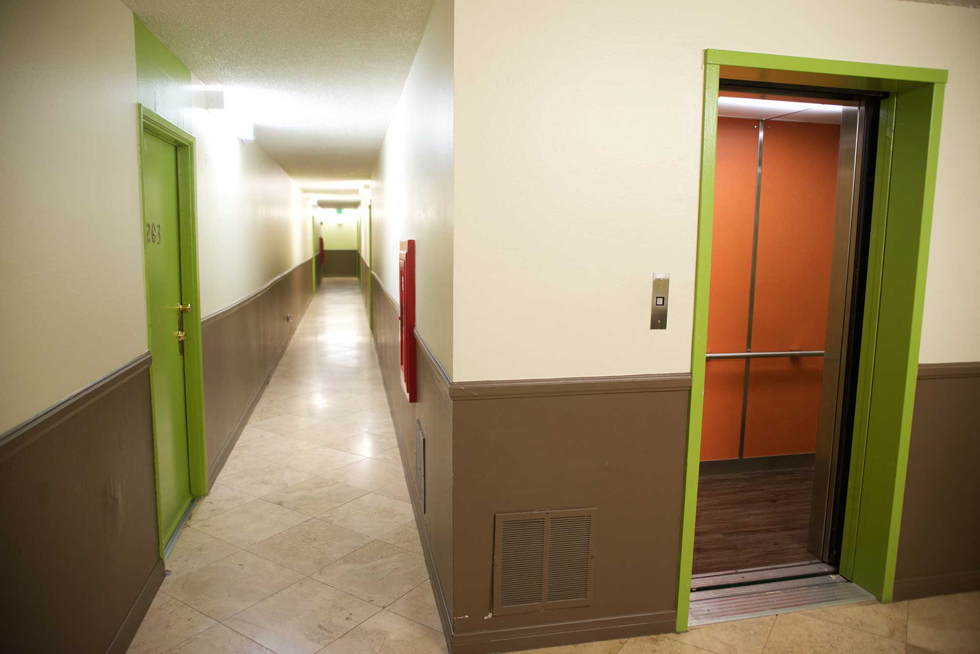 Lime on 4th Aparment complex hallway