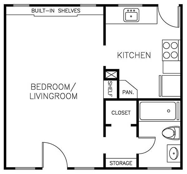 Studio floor plan layout
