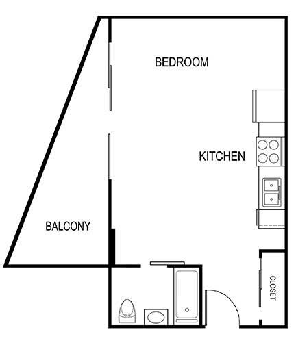 Studio floor plan layout 2
