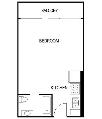 Studio floor plan layout 1